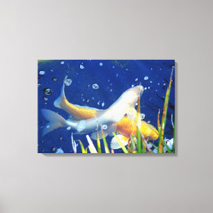 impressão japonês das canvas da carpa do koi