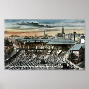 Impressão - junção Railway de Newcastle-em