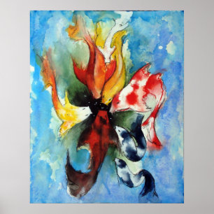 Impressão Koi Japonês