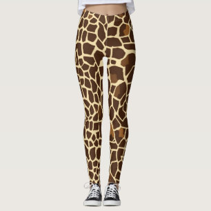 Impressão Leggings Brown Giraffe