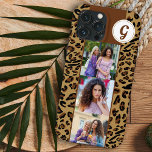 Impressão Leopardo 3 Fotos Quadradas Marrom Monogr<br><div class="desc">Capa de telefone de impressão Leopardo monograma personalizada com 3 de suas fotos. O modelo de foto é configurado para exibir suas fotos no formato instagram quadrado e você também pode adicionar suas iniciais. Se tiver algum problema com o posicionamento das fotos, tente recortar para um quadrado antes de carregar....</div>