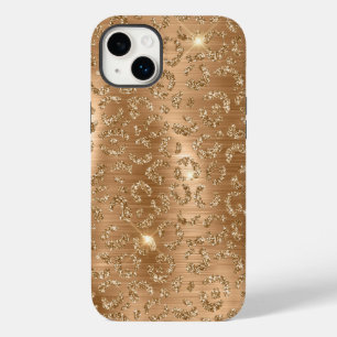 Impressão Leopardo com Glitter Dourada