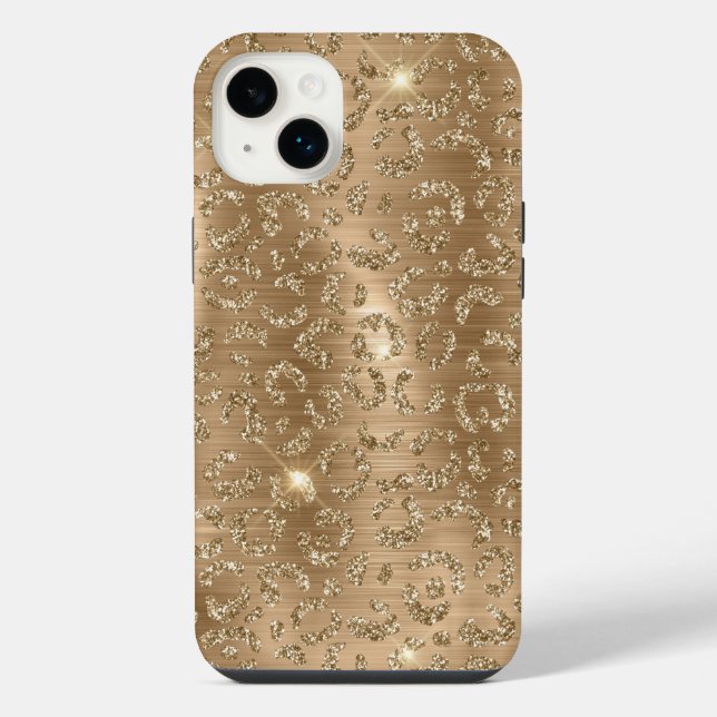 Impressão Leopardo com Glitter Dourada (Verso)