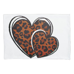 Impressão Leopardo, Coração Desenhado À Mão, Coraç