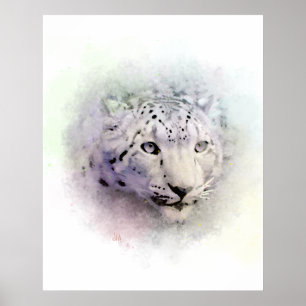 Impressão Leopardo de Neve