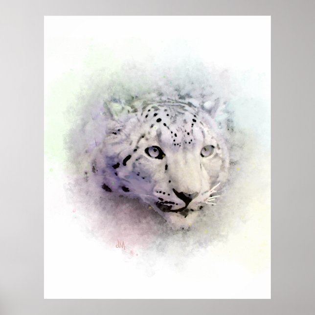 Impressão Leopardo de Neve (Frente)