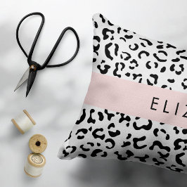 Impressão Leopardo, Manchas, Preto E Branco, Seu N