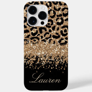 Impressão Leopardo Preta e Dourada