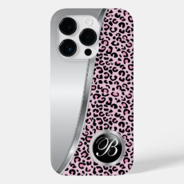 Impressão Leopardo Preto e Rosa claro | Monograma