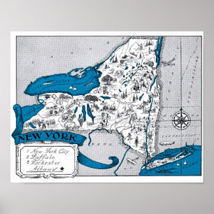 Impressão litoral da arte da decoração do mapa