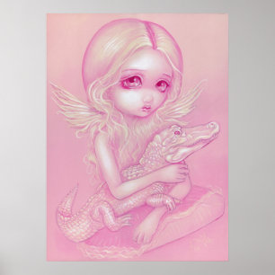 Impressão lowbrow da arte do olho grande do anjo