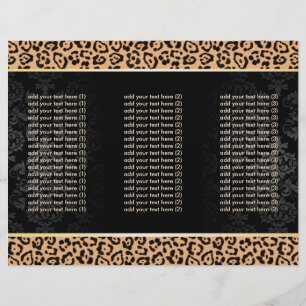 Impressão luxuoso do leopardo & folhetos dobráve