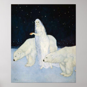 Impressão mágico Edmund Dulac do poster do inver