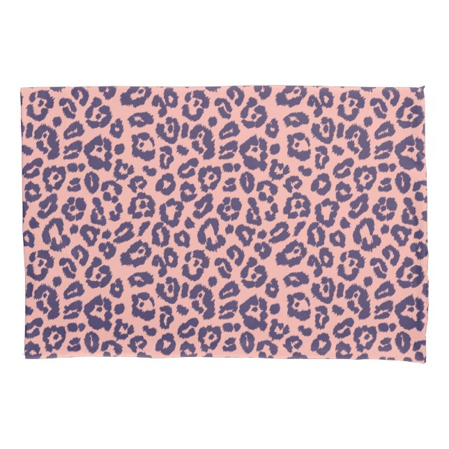 Impressão Marinho-chic azul e rosa-leopardo (Frente)