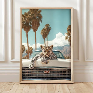 Impressão Maximalista de Leopardo, Cartaz de Luxo