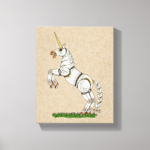 Impressão Mecânica Unicorn Canvas