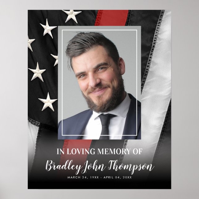 Impressão Memorial dos Bombeiros | Poster da Linha (Frente)