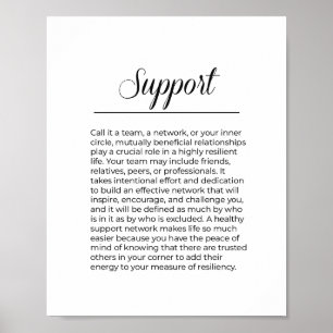 Impressão Minimalista de Apoio Inspirador