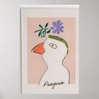 Impressão Moderna de Ilustração de Pinguim – Pared