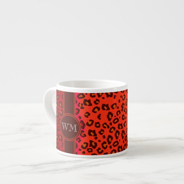 Impressão monográfica sobre o leopardo - caneca es (Frente Esquerda)