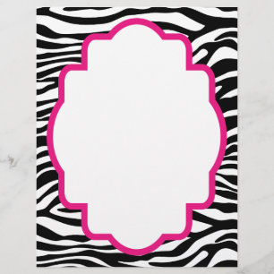 Impressão na moda da zebra com cabeçalho