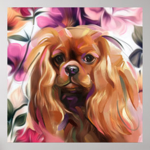 impressão no papel 'Ruby' Cavalier grande