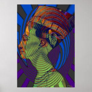 Impressão novo das vibrações de Nefertiti