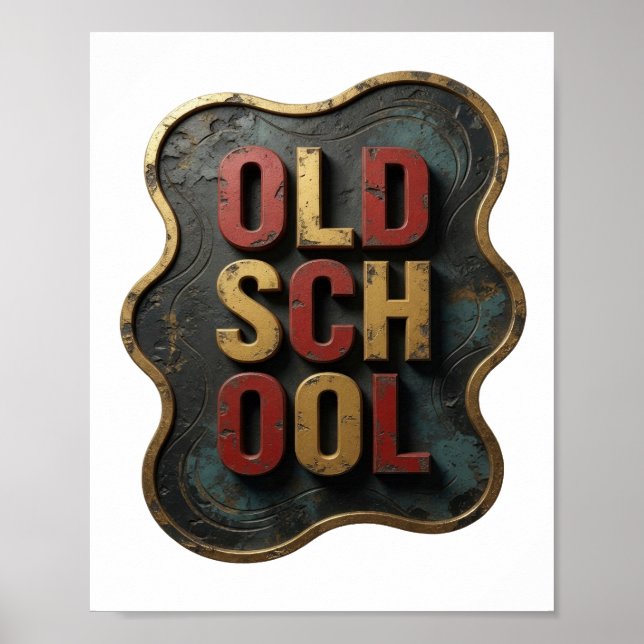 Impressão OLD SCHOOL Cool Gold (Frente)