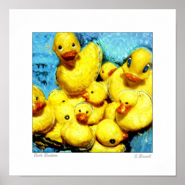 Impressão original de Sandra L Russell "Bath Buddi (Frente)