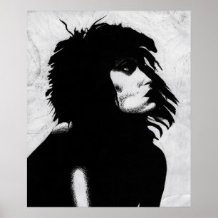 Impressão original do poster da arte do retrato d
