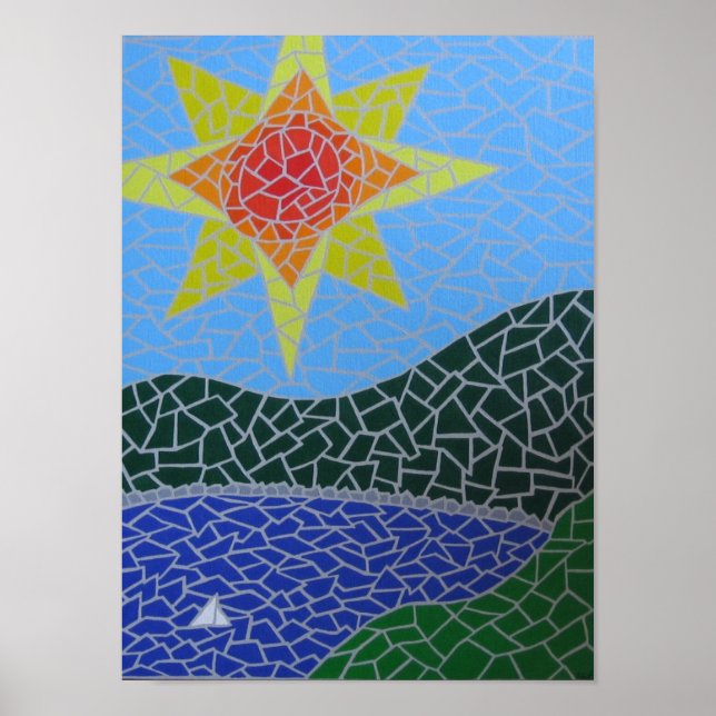 Impressão ou Canvas do Mediterrâneo (Frente)