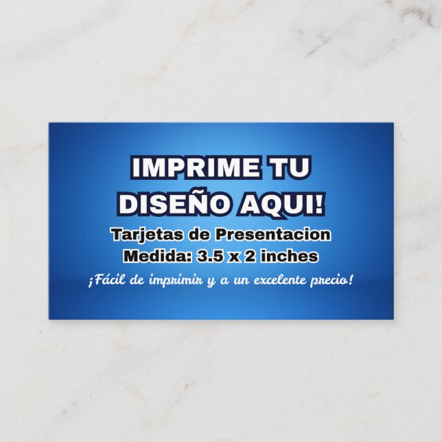 Impressão para Cartões de Visita Imprime (Frente)