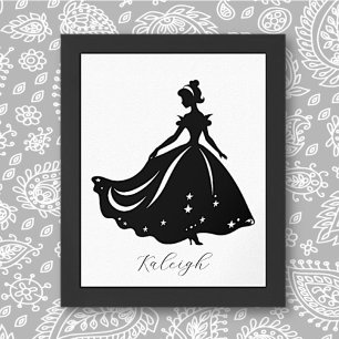 Impressão personalizada da Princesa Magia Sillouet