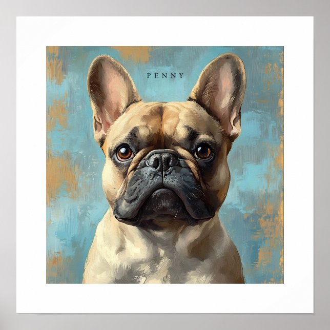Impressão Personalizada de Bulldog Francês (Frente)