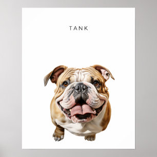 Impressão Personalizada de Bulldog Inglês