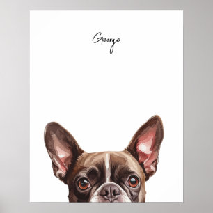 Impressão Personalizada de Cachorro Boston Terrier