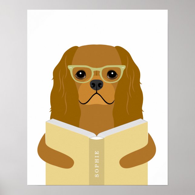 Impressão Personalizada de Cachorro Cavalier (Frente)
