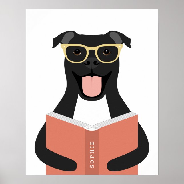 Impressão Personalizada de Cachorro Pitbull (Frente)