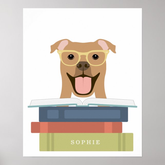 Impressão Personalizada de Cachorro Pitbull (Frente)