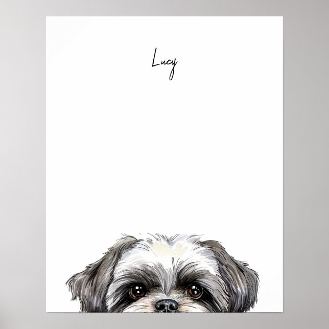 Impressão Personalizada de Cachorro Shih Tzu (Frente)