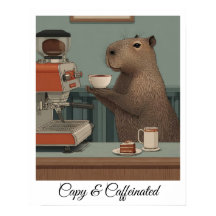 Impressão Personalizada de Cafeteria com Capivara 