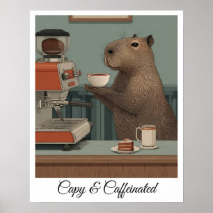 Impressão Personalizada de Cafeteria com Capivara 