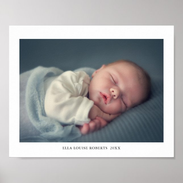 Impressão Personalizada de Foto e Nome do Bebê (Frente)
