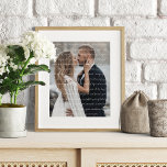 Impressão Personalizada de Foto e Votos de Casamen<br><div class="desc">Um presente criativo dos votos de casamento apresenta seus votos de casamento em letras manuscritas brancas,  sobrepostas em uma foto de casamento favorita. Cole seus votos de casamento no campo do modelo e clique em "editar usando a ferramenta de design" onde você pode ajustar fontes e tamanhos.</div>