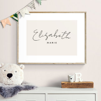 Impressão Personalizada de Nome de Bebê Arte de Pa