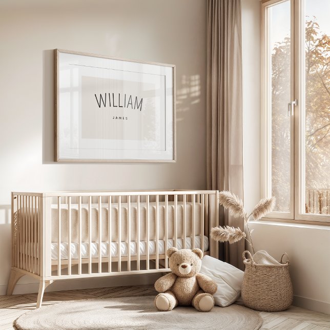 Impressão Personalizada de Nome de Menino Arte Min (Criador carregado)