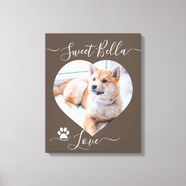 Impressão personalizada em forma de coração e tela