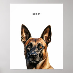 Impressão personalizado belga Malinois