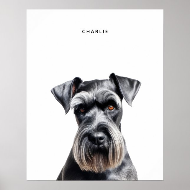 Impressão personalizado do Schnauzer Standard (Frente)