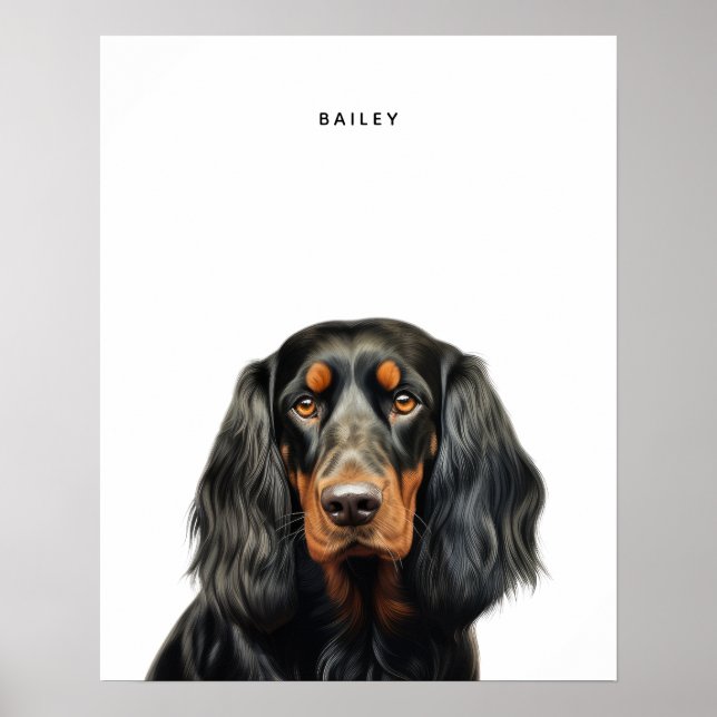 Impressão personalizado Gordon Setter (Frente)